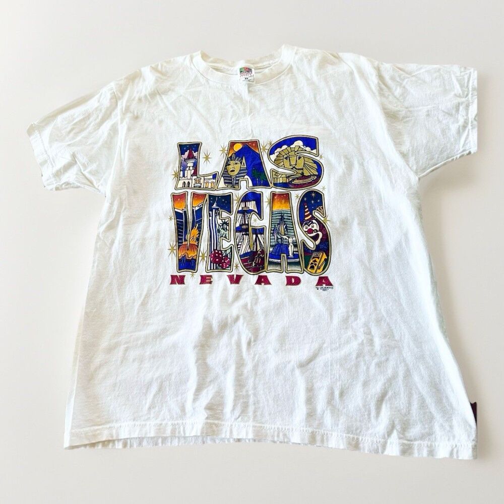 Vintage 1990s Las Vegas T Shirt Luxor MGM Sahara Circus Circus Sz XL